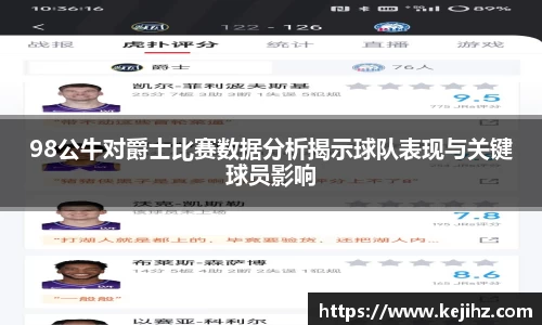 98公牛对爵士比赛数据分析揭示球队表现与关键球员影响